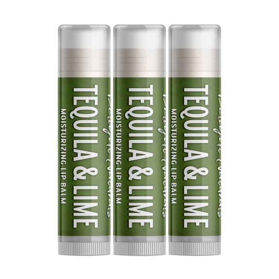 Delight Naturals Tequila and Lime Lip Balm - 3 Pack