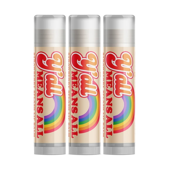 Delight Naturals Pride Lip Balm - Y'all Means All - 3 Pack