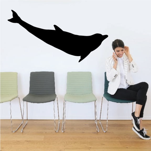 Delighted Dolphin Decal - 36 Inches