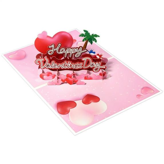 Delightful 3D Happy Valentine's Day Card Quality Popup Greeting Cards Couple Wife Husband Gift for Memorable Surprises