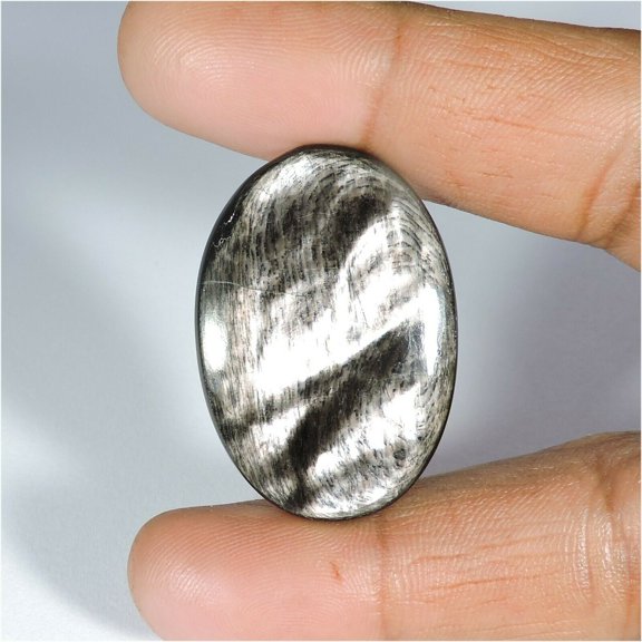 Delightful 46.40Cts 100% Natural Hypersthene Massive Oval Cabochon Unheated