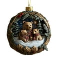 thumbnail image 1 of Delightful Bear Family Christmas Ornament Made of Flat Acrylic Material with Heartwarming Bear Illustration for Hanging on Christmas Tree, Enhances Festive Spirit" S, 1 of 1