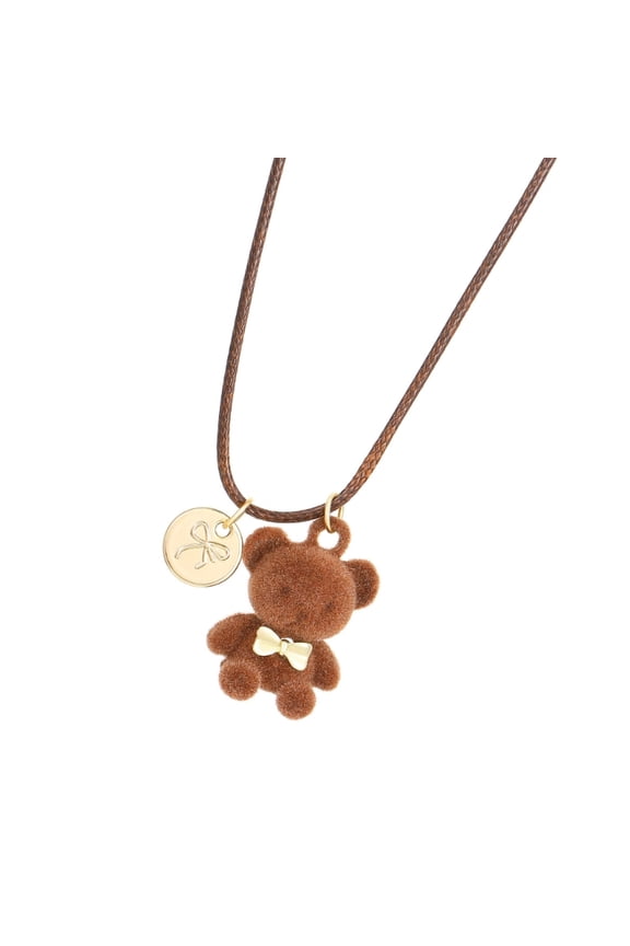 Delightful Brown Bear Necklace Jewelry Accessory for Adding Fun to Any Outfits