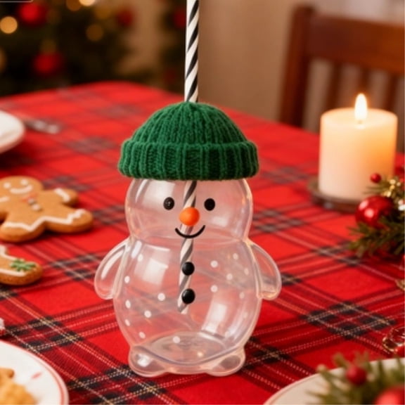 Delightful Christmas-Themed Bear 10oz Glass Tumbler – Iced Coffee Cup with Lid & Straw, Top Holiday Gift for Women, Mom & Coworkers