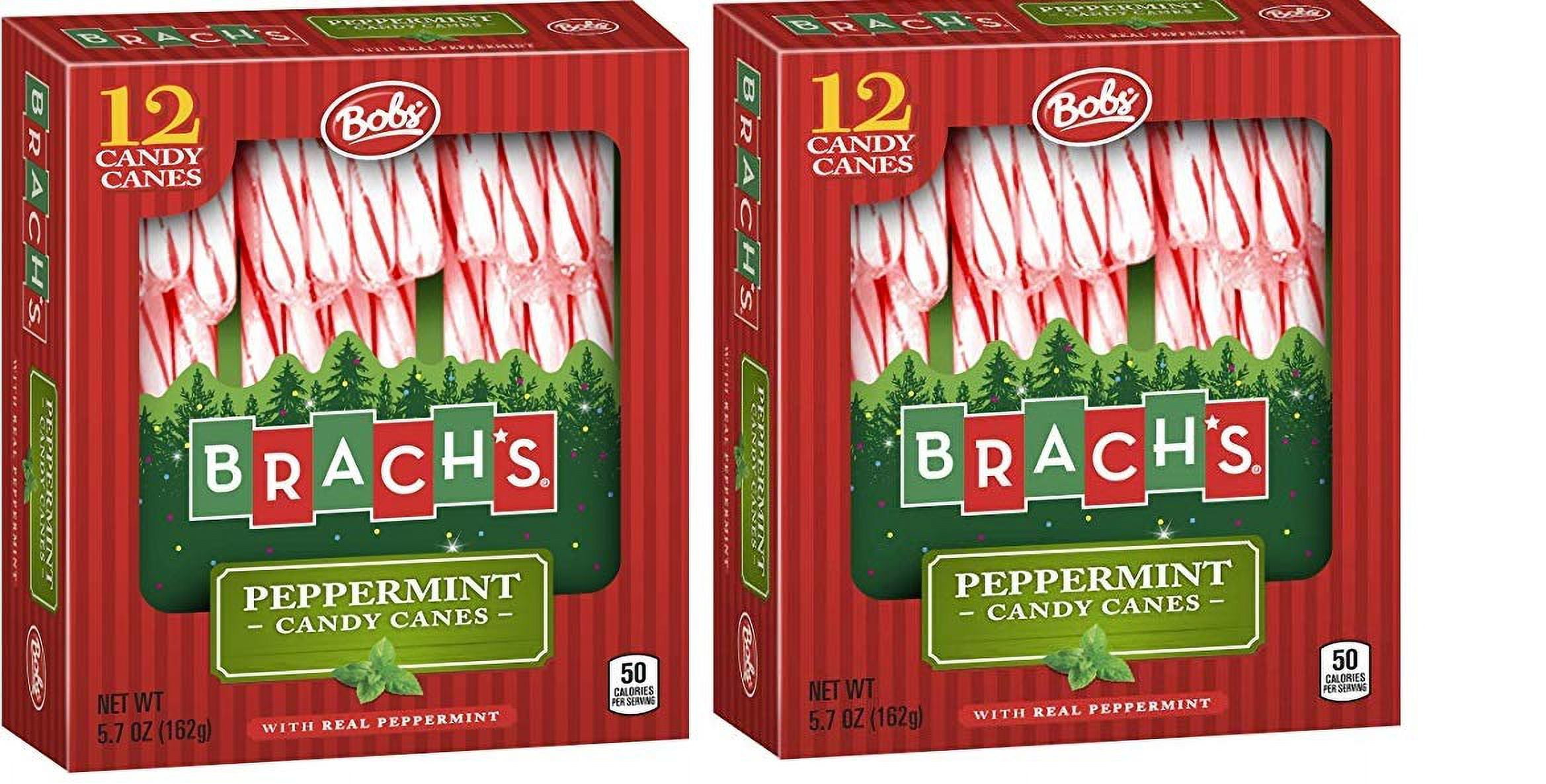Delightful Duo Brach's Red and White Peppermint Candy Canes 24 Ct Pack, Perfect for Festive