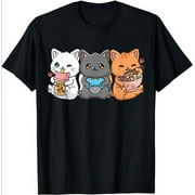 Delightful Fusion: Anime, Boba Tea, Gaming, and Ramen Cat T-Shirt - A Gamer's Dream Come True!