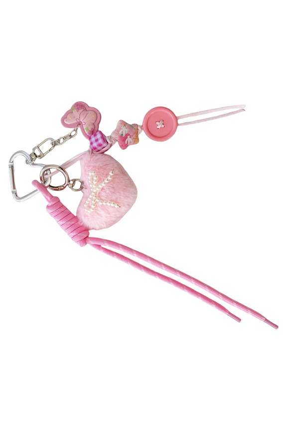 Delightful Heart Shape Keychain Soft Plush Bag Pendant Add Touch to Any Item Car Key Holder Backpack Charm for Daily