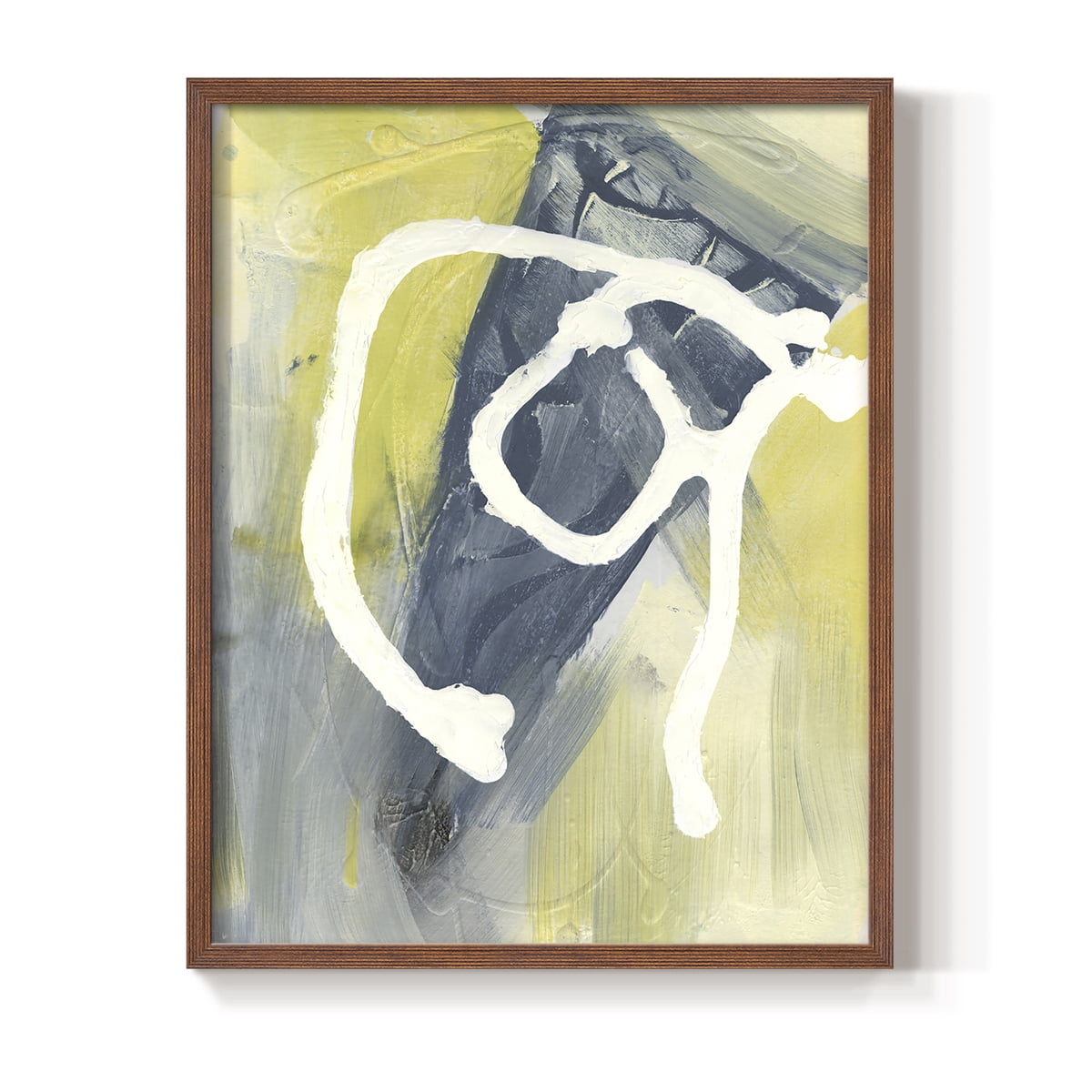 Delightful I Framed Print in Brown Solid Wood Framed Print No Nail Hanging