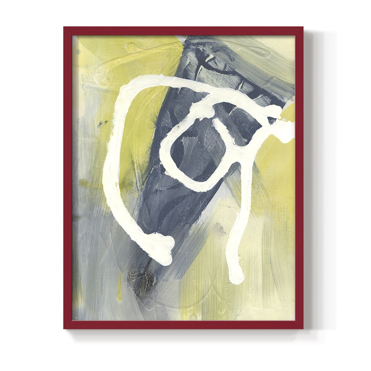 Delightful I Framed Print in Red Solid Wood Framed Print No Nail Hanging