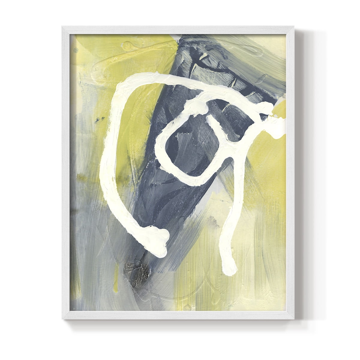 Delightful I Framed Print in White Solid Wood Framed Print No Nail Hanging