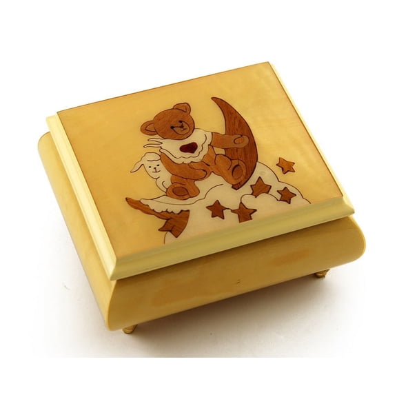 Delightful Thread Bears Moonlight Lullabear Sorrento Music Box - Bridge Over Troubled Water