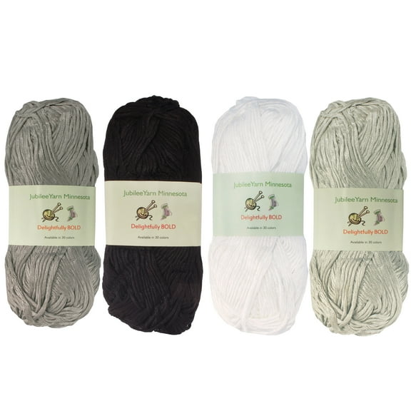 Delightfully BOLD Bamboo Tencel Yarn - Shades of Grey - 4 Skeins