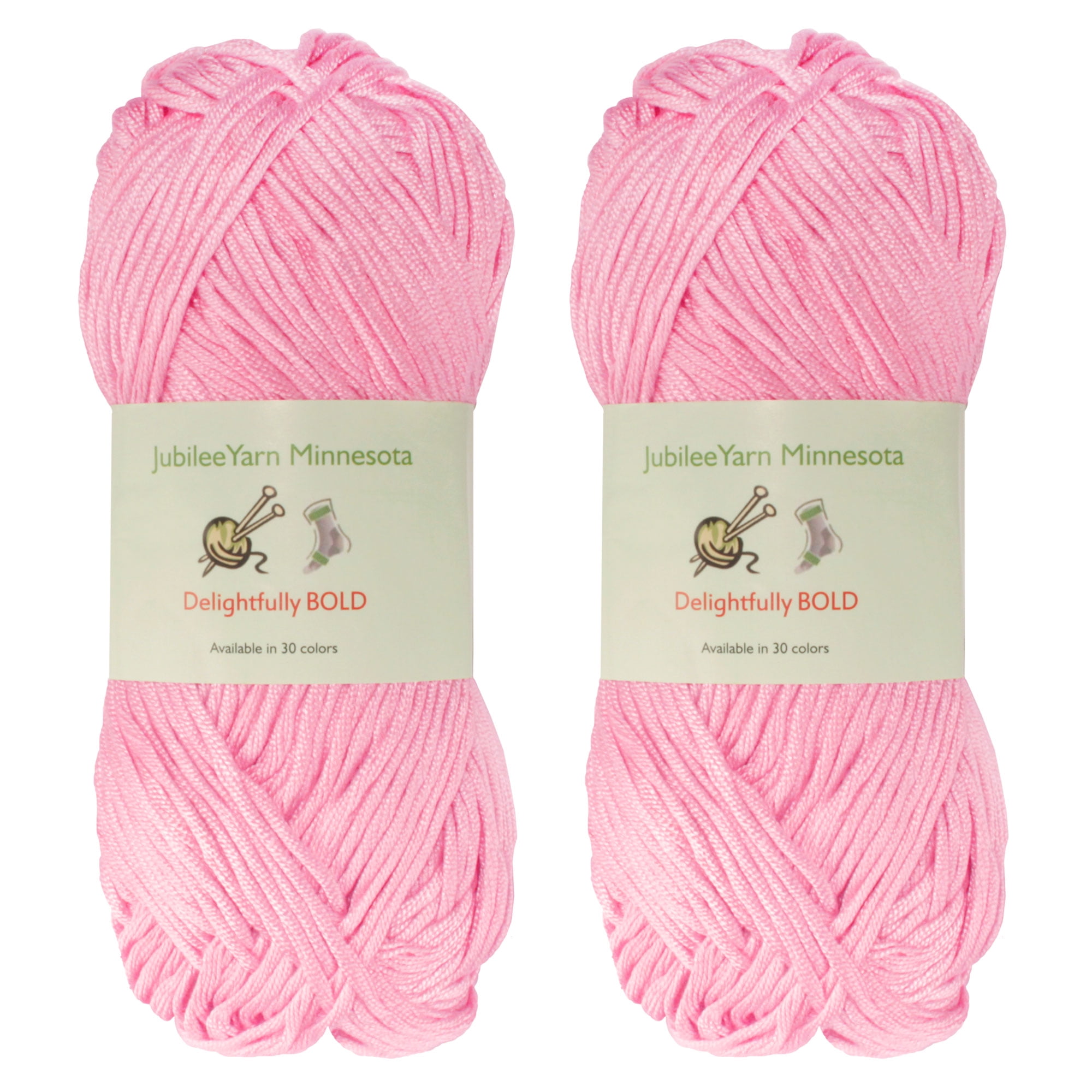 Delightfully Bold Tencel Worsted Weight Yarn, 100g Per Skein, 2 Skeins Color 02 Shy Blush