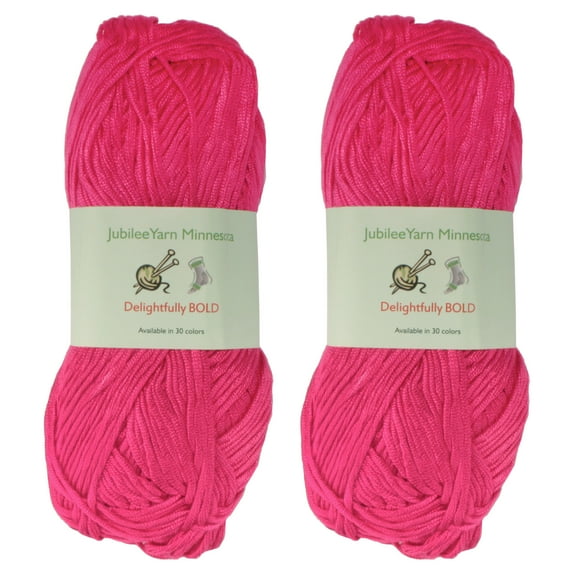 Delightfully Bold Tencel Worsted Weight Yarn, 100g Per Skein, 2 Skeins Color 17 Magenta