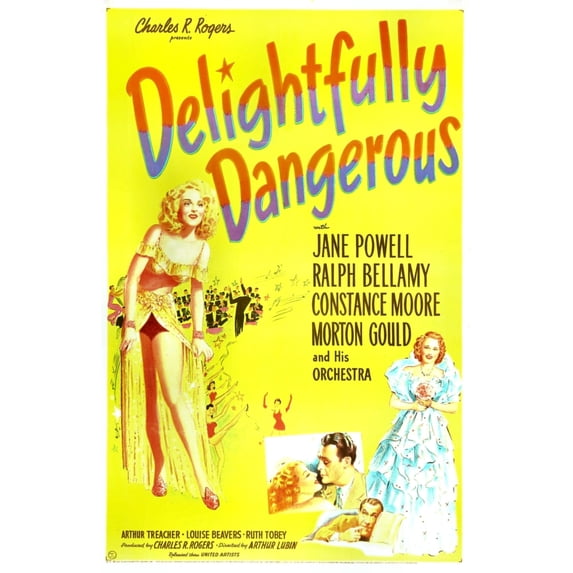 Delightfully Dangerous Jane Powell (Left) Inset: Jane Powell Ralph Bellamy 1945 Movie Poster Masterprint (24 x 36)