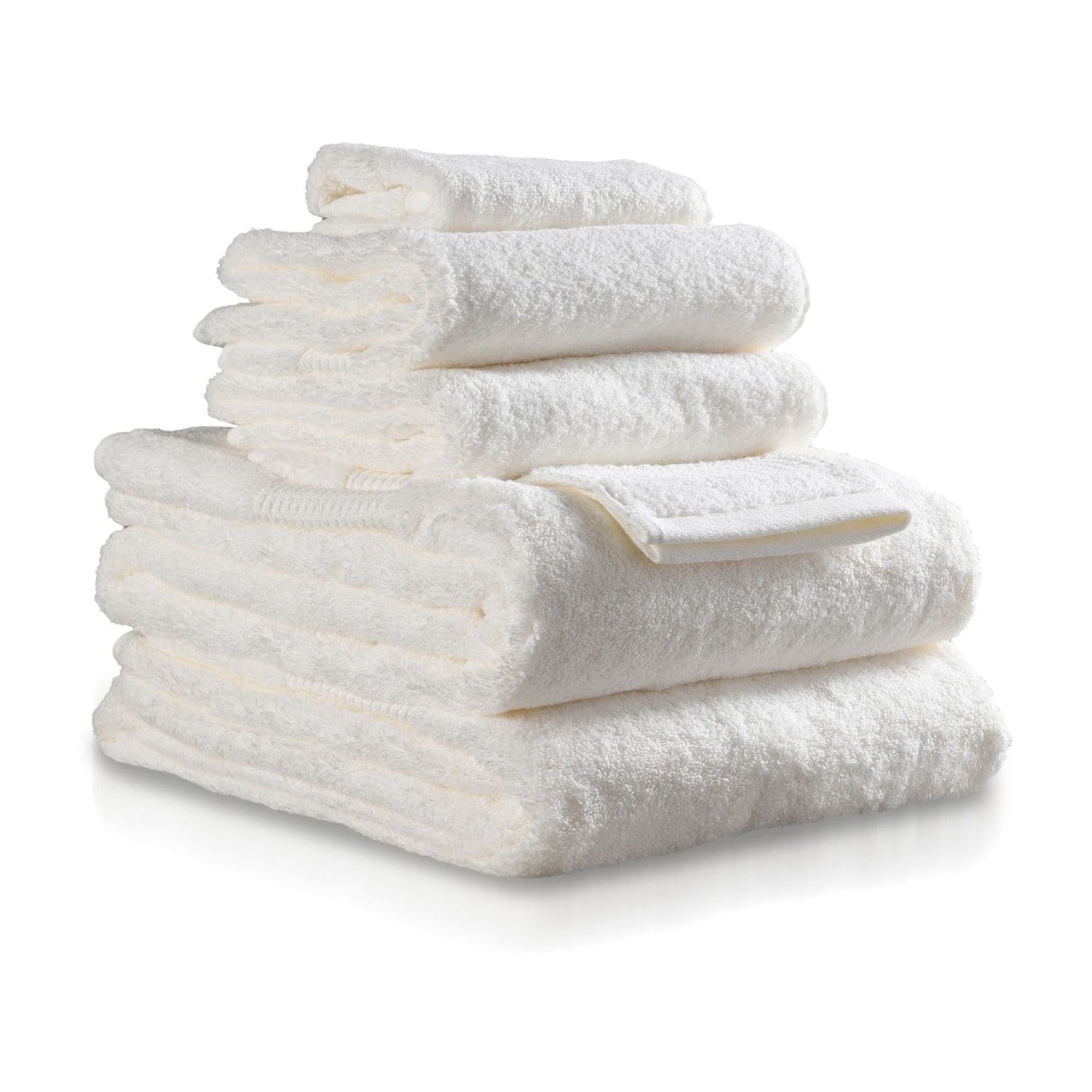 Delilah Home - 100% Organic Bath Towel Set - High Quality, Ultra-Soft, & Absorbent Turkish Organic Cotton Spa Towels - Eco-Friendly & Vegan (Six pieces Set-Two Face/Hand/Bath Towels), White Towels