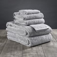thumbnail image 1 of Delilah Home - 100% Organic Bath Towel Set - High Quality, Ultra-Soft, & Absorbent Turkish Organic Cotton Spa Towels - Eco-Friendly & Vegan (Six pieces Set-Two Face/Hand/Bath Towels), Grey Towels, 1 of 5