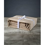 Delilah Home 100% Organic Cotton Bed Fitted Sheet (Beige, King Fitted)