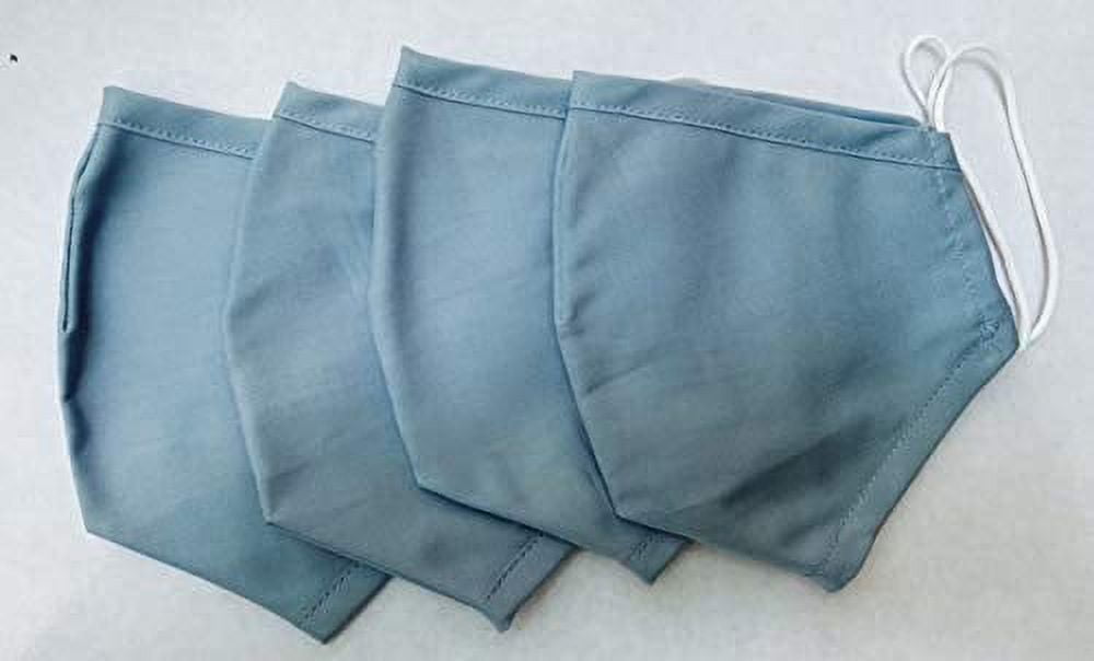 Delilah Home 100% Organic Cotton (GOTS) Essential Masks (4 pack) (Light Gray)