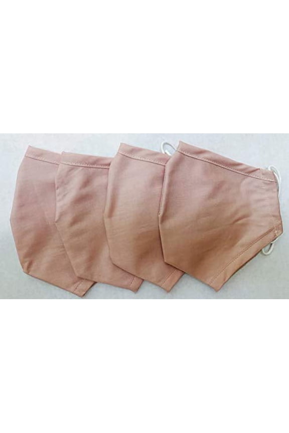 100% Organic Cotton (GOTS) Essential Masks (4 pack) (Rose)