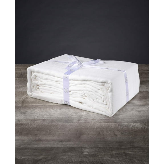 Delilah Home 100% Organic Hemp Bed Sheet Set (White, Split King)