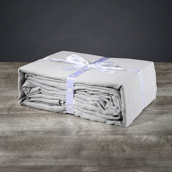 Delilah Home Sustainable Living 100% Organic Hemp Duvet Cover Only (Light Gray, King)