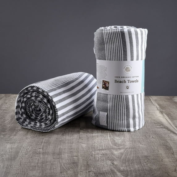 Delilah Home - Sustainable Living Sunset Beach Towel - Ultra Soft, Absorbent & Quick Dry Towel Made from Organic Cotton Material for Beach, Pool, Spa, Home, Hotel, and More - 36 x 70 Inch