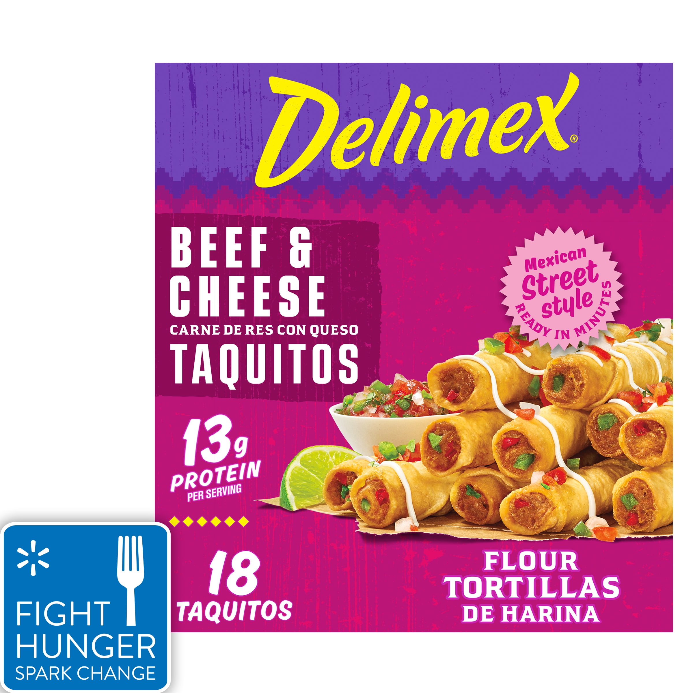 Delimex Beef & Cheese Large Flour Taquitos Frozen Snacks & Appetizers