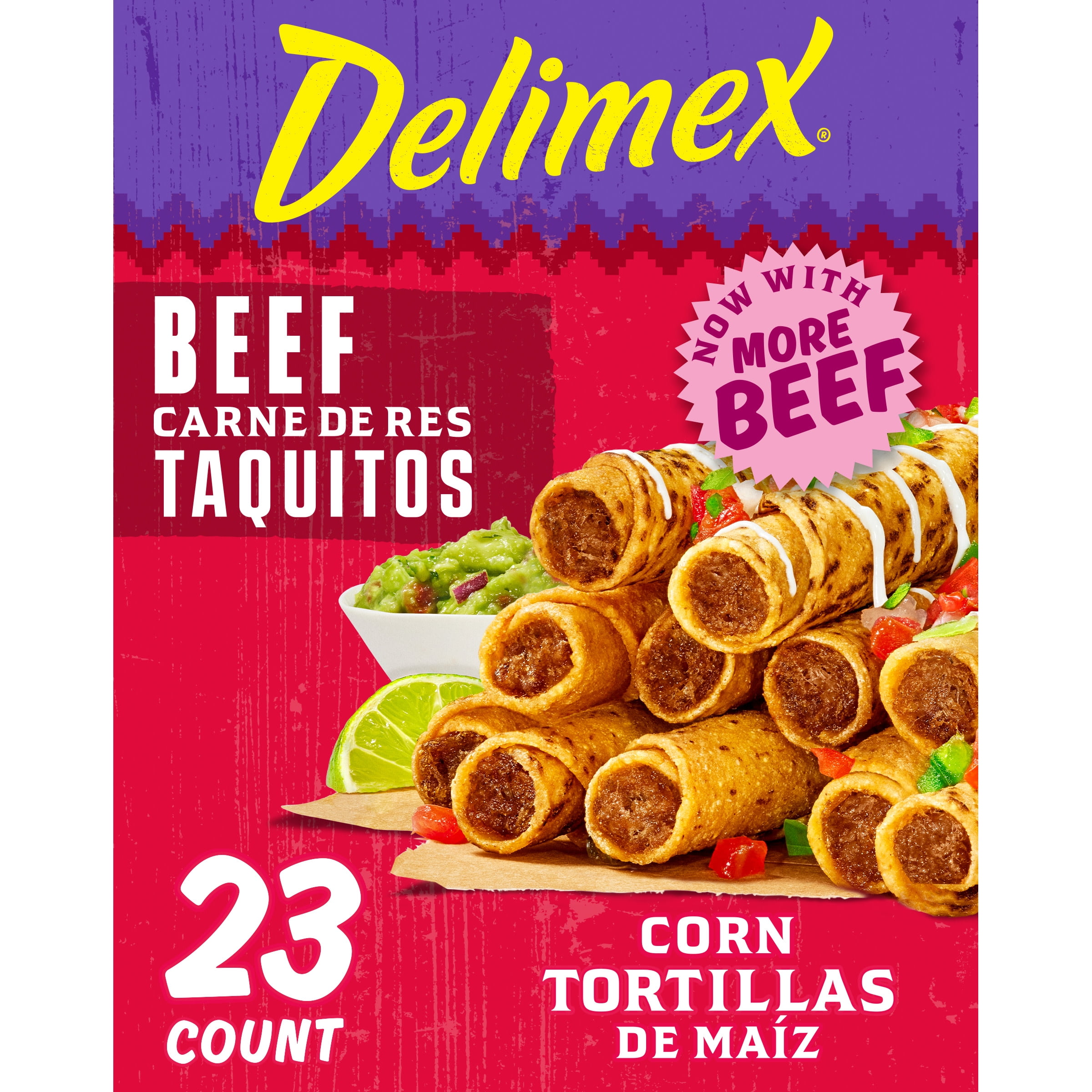 Delimex Beef Corn Taquitos Frozen Snacks & Appetizers, 23 ct Box