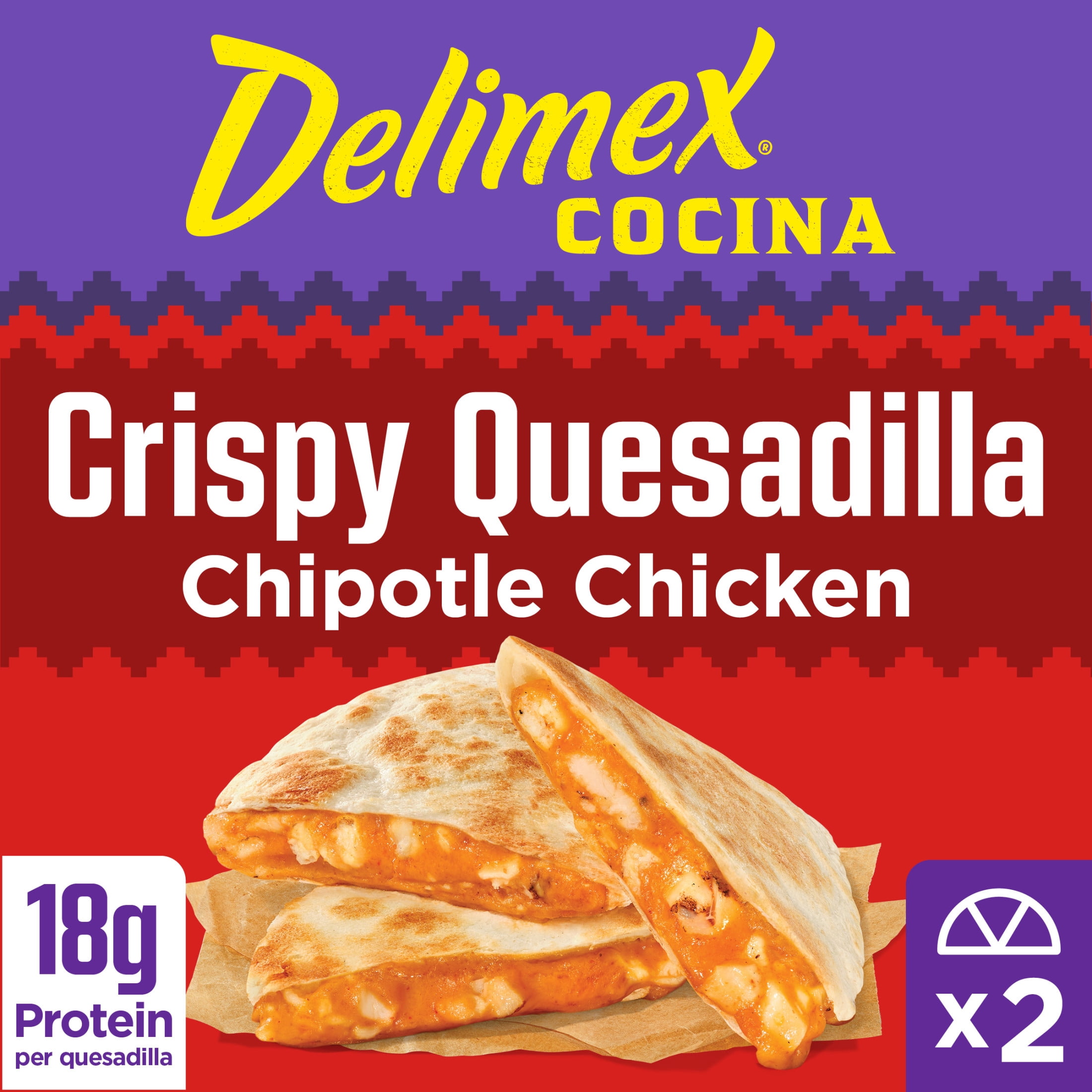 Delimex Chipotle Chicken Crispy Quesadillas, 8 oz box