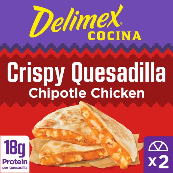 Delimex Chipotle Chicken Crispy Quesadillas, 8 oz box