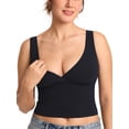thumbnail image 1 of Delimira Crossover Breastfeeding Summer Sleeveless Cropped Nursing Tank Tops, 1 of 4