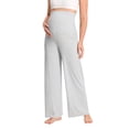 thumbnail image 1 of Delimira Modal Cotton Maternity Lounge Pants 28.5" Maternity Summer Wide Leg Pants, 1 of 3