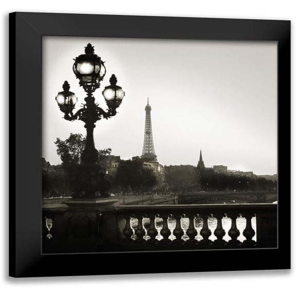 Delimont, Danita 12x12 Black Modern Framed Museum Art Print Titled - Parisian Evening