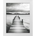 thumbnail image 1 of Delimont, Danita 12x14 White Modern Wood Framed Museum Art Print Titled - Jetty Black and, 1 of 4