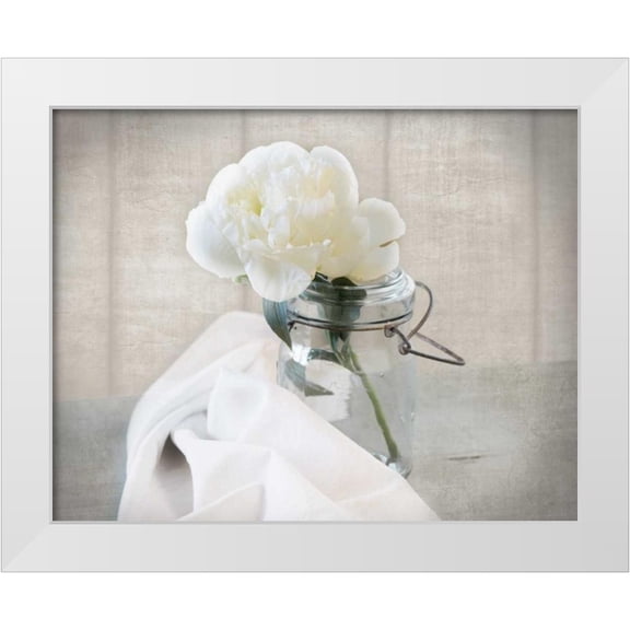 Delimont, Danita 14x12 White Modern Wood Framed Museum Art Print Titled - Mason Jar Bloom I