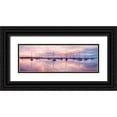 thumbnail image 1 of Delimont, Danita 14x7 Black Ornate Wood Framed with Double Matting Museum Art Print Titled - Morro Bay Sunset, 1 of 4