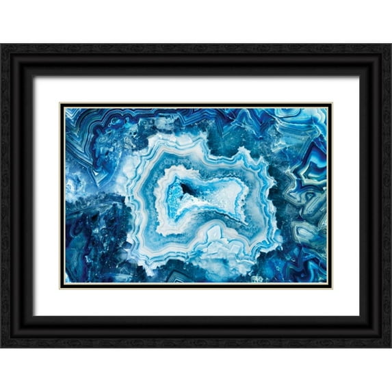 Delimont, Danita 24x17 Black Ornate Wood Framed with Double Matting Museum Art Print Titled - Indigo Agate II