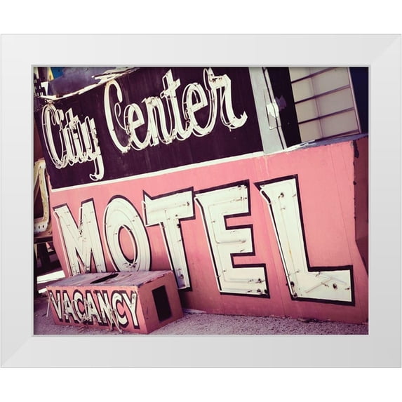 Delimont, Danita 24x20 White Modern Wood Framed Museum Art Print Titled - City Center Motel