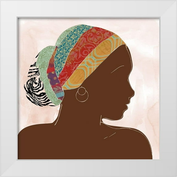 Delimont, Danita 26x26 White Modern Wood Framed Museum Art Print Titled - African Portrait I