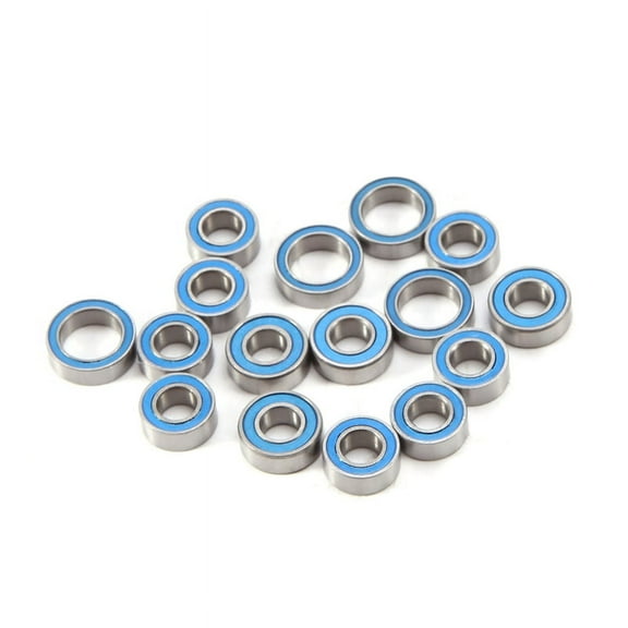 Deliqiba For Tamiya Tt02 Upgrades 16Pcs Rubber Sealed Ball Bearing Kit For Tamiya Tt02 Tt-02 Tt02D Tt-02D 1/10 Rc Car Upgrades Parts Accessories
