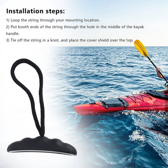 Deliqiba Kayak Cover 2Pcs Kayak Handles Strong T-Handle Design Ultra Heavy Duty Bungee Kayak Replacement Installation Kit