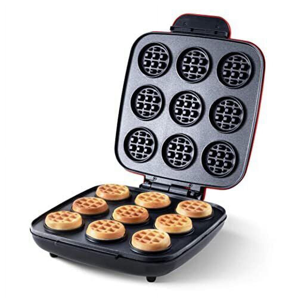 Mini Waffle Maker Machine, Small Waffle Bites Maker for Kids, Makes 8 X 2”  Tiny