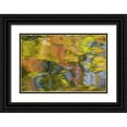 thumbnail image 1 of Delisle, Gilles 14x11 Black Ornate Wood Framed with Double Matting Museum Art Print Titled - Quebec, Canada Autumn reflects on water patterns, 1 of 4