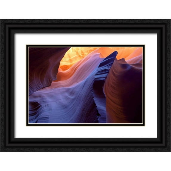 Delisle, Gilles 24x17 Black Ornate Wood Framed with Double Matting Museum Art Print Titled - USA, Arizona, Page Slot Canyon scenic