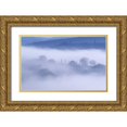 thumbnail image 1 of Delisle, Gilles 24x17 Gold Ornate Wood Framed with Double Matting Museum Art Print Titled - Italy, Tuscany, Pienza Morning fog over town, 1 of 4