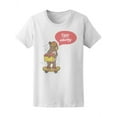 thumbnail image 1 of Delivery Bear On Skateboard T-Shirt Women -Image by Shutterstock, Female x-Large, 1 of 2