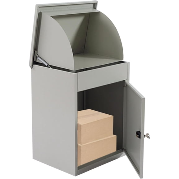 Delivery Box Packages Parcel Delivery Drop Boxes w/Lockers Outside Porch Package Lock Box Mail Parcel Drop Mailbox Home Container 16x13x22Inch (White)