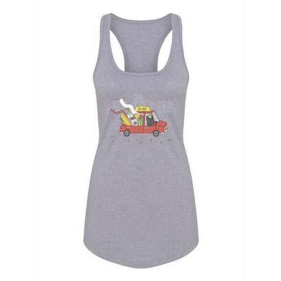 Delivery Car Racerback Tank Women -Image by Shutterstock, Female Medium