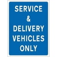 thumbnail image 1 of Delivery & Service Vehicles Parking Sign - 8"x12" Metal Tin Sign, Traffic Control, Business Industrial Area Signage, 1 of 6